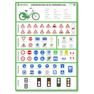Impara Frosch® 50+ segnali stradali per la tua patente di bicicletta | Imparare a pedalare in sicurezza | Bicicletta idonea alla circolazione stradale, presentata in modo chiaro