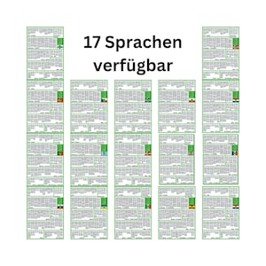 Impara Frosch® Impara il vocabolario più comune delle lingue straniere | Poster didattico per principianti e livelli avanzati A2 - B2 | Impara oltre 1.500 parole del vocabolario