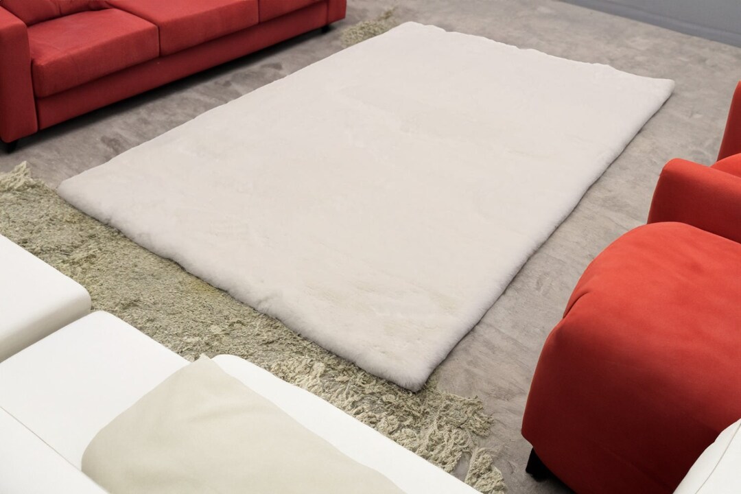 White Plush Area Rug 8x10 Modern Fluffy Area Rug 6x9 Designer Etsy
