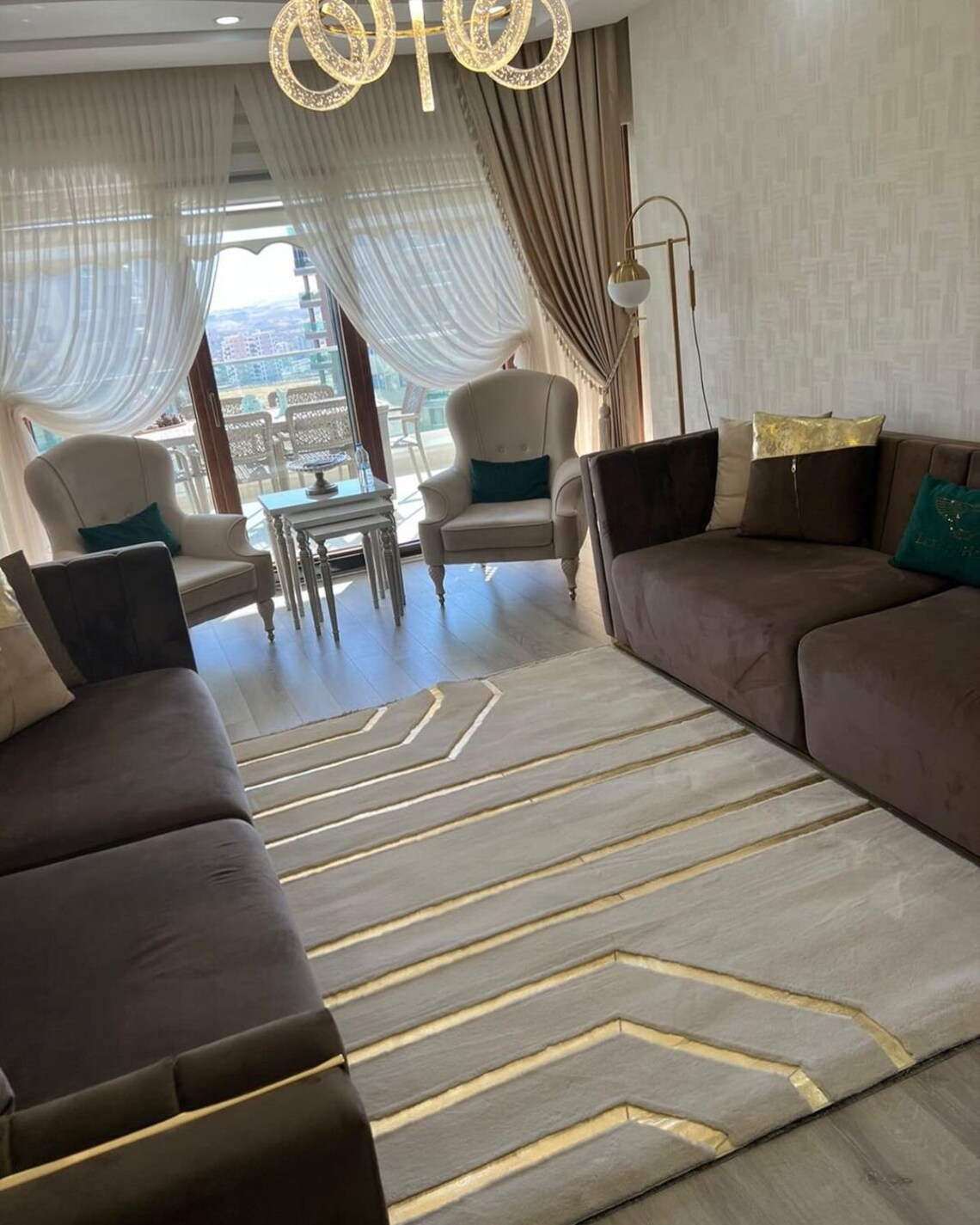 Plush White Gold Soft Area Rug Living Room Soft Faux Leather Etsy