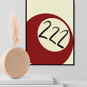 222 8 Ball Valentines Day wall art, trendy digital wall art, downloadable valentines day wall art prints