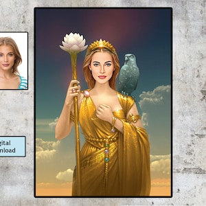¿Eres una Hera? Homenaje a la Reina de los Dioses. Hera en arte digital, diosa Hera, reina de los dioses - Obra de arte original de la mitología griega