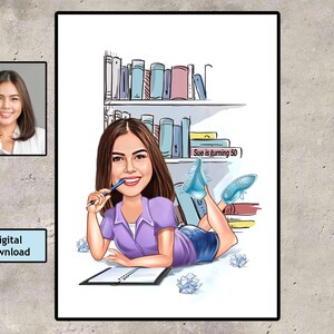 Personalized Psychologist Cartoon Portrait from Photo (Digital Download)