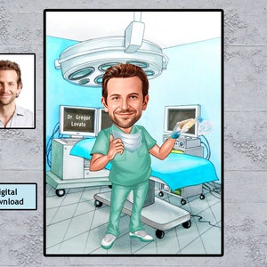 Anesthesist Cadeau - Aangepast portret van uw foto - crna cadeau - afstudeercadeau - anesthesie arts - Anesthesiologie verpleegkundige