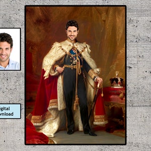 Custom Royal Portrait from Photo, Renaissance Portrait, Historical Portrait, Royal Portrait, Human Portrait -Personalized Prince Portrait