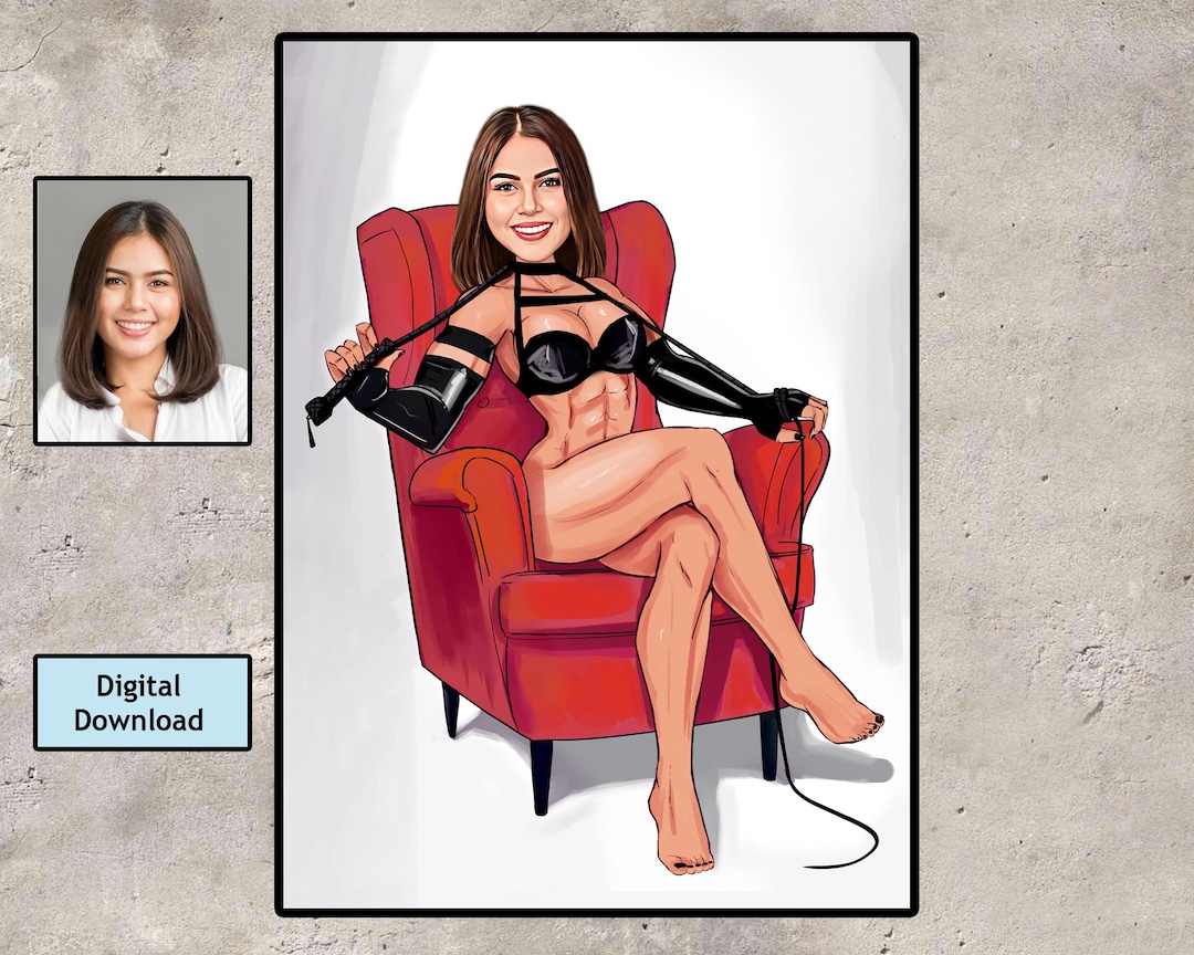 custom-femdom-cartoon-portrait-dominatrix-art-from-your-photo-digital