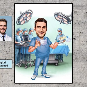 Cadeau anesthesist - aangepast portret van je foto - crna cadeau - afstudeercadeau - anesthesiearts - anesthesiologieverpleegkundige