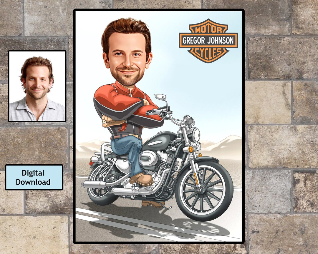 Personalized Male Motorcyclist Gift for Motorcycle Riders Etsy