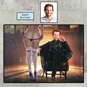 Personalisierter Womanizer Cooles Design Karikatur-Fotogeschenk mit, kundenspezifisches Lecher-Karikaturen-Porträt, Karikatur-Geburtstagsgeschenk