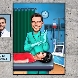 Custom Surgeon Caricature Gift (Digital Download)