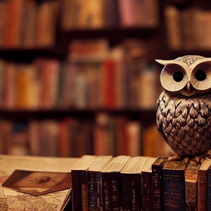 Mecha Owl 2, wallpaper, digital art, AI-generated, art, sofort download, HD, detailed