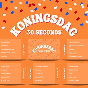 Juego de 30 segundos del Día del Rey | Países Bajos 30 segundos | Edición holandesa | Juegos del día del rey