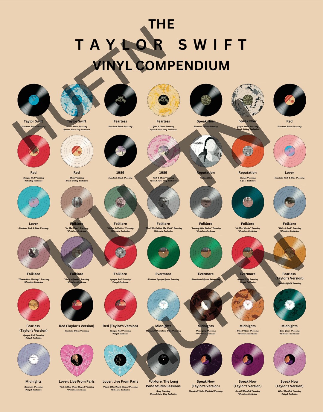 Taylor Vinyl Compendium DIGITAL DOWNLOAD Etsy