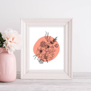 Abstract Botanical Wall Art - Digital Print