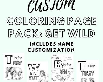 Custom Coloring Page Pack: Get Wild