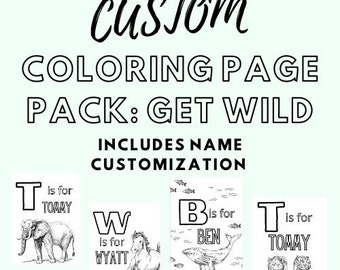 Custom Coloring Page Pack : Get Wild