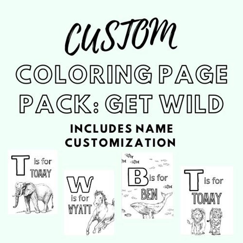 Custom Coloring Page Pack : Get Wild image 1