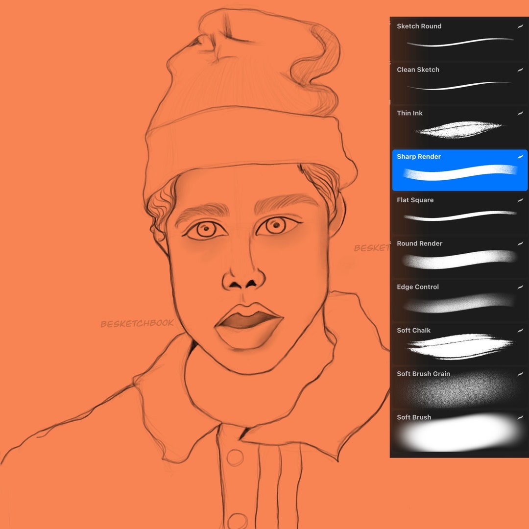 Jingsketch Brushes for Procreate Etsy