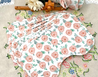 Burp Cloths Girl Flowers