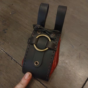 Medieval leather coin purse