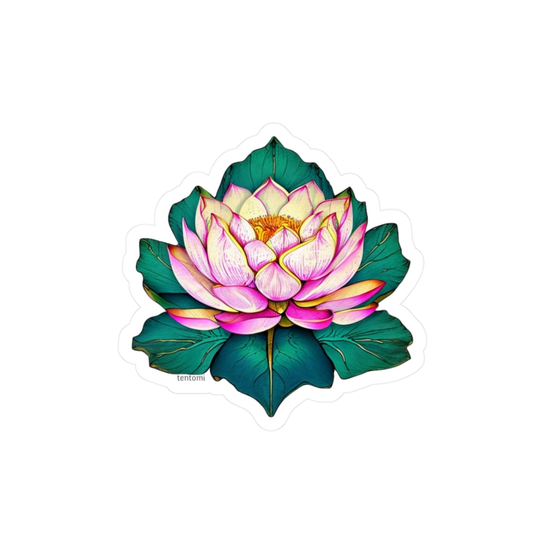 Vinyl Lotus Flower Sticker Decal Version 1 Etsy