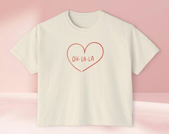 Love Girly Tee, Cute Gift for best friend, Women's Boxy Tee