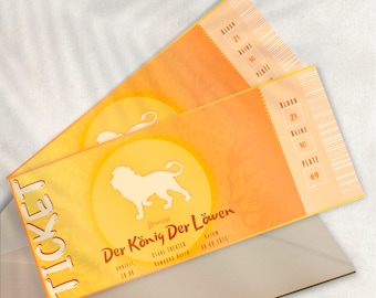 Modelo de voucher para o musical Rei Leão