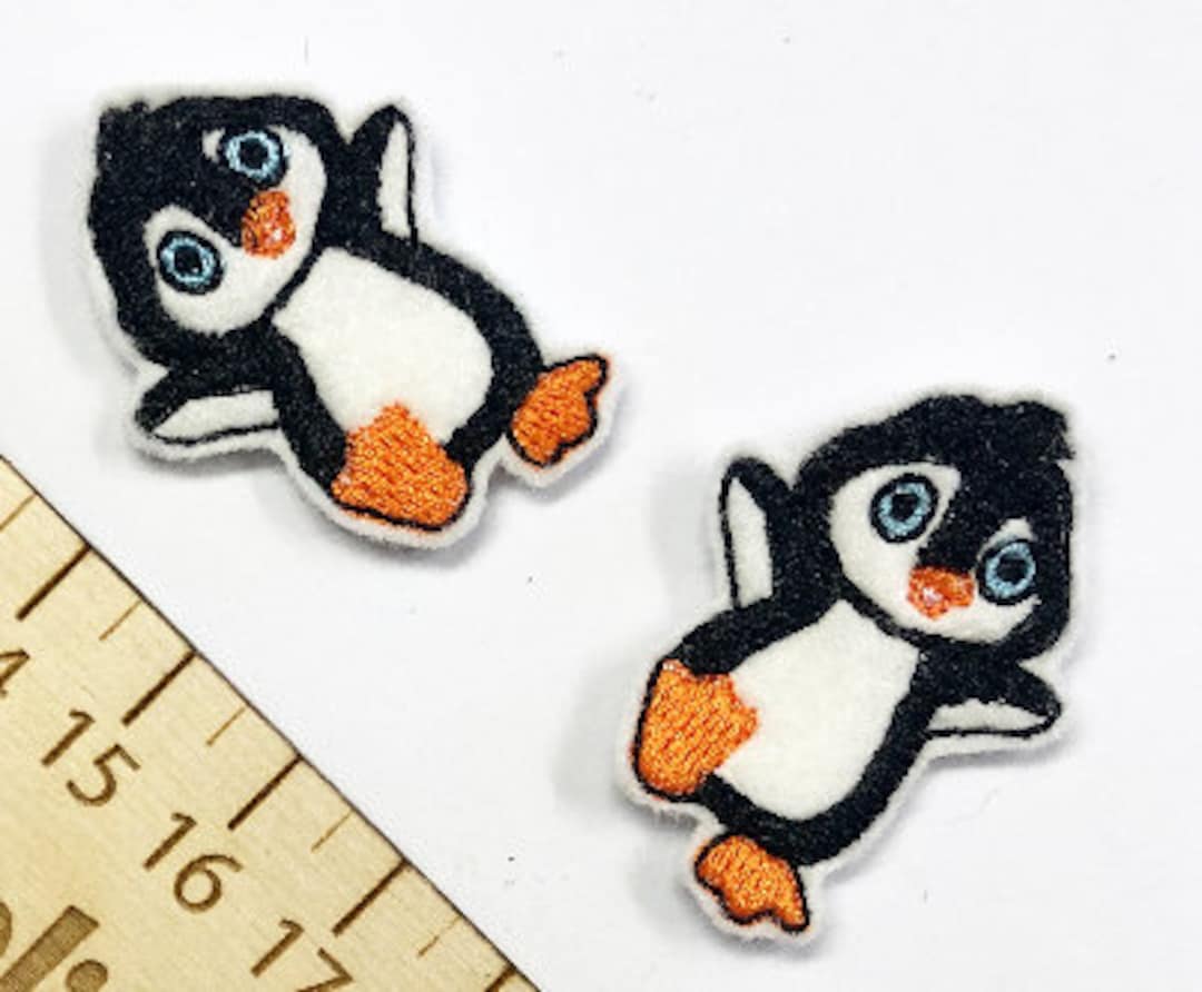 Dancing Penguin in 2 Sizes Feltie for Hair Bows Clippie, Planners or ...
