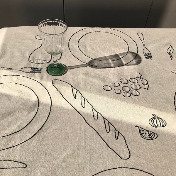 Embroidered Tablecloth Etsy