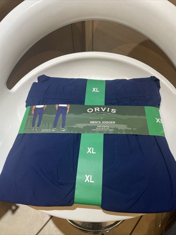 Orvis Men’s Jogger  Trouser Pants XL Blue Stretch 