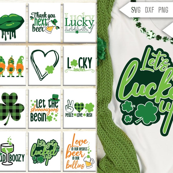 St Patrick's Day svg Bundle, Funny St Patricks Day svg, Lucky Shirt Design, St Patrick's Day Cut File, Irish svg, St Patrick's Day Quotes