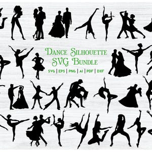 Dance Silhouette Svg, Dance Silhouette, Dance Svg Bundle, Dance Cut File, Dancers Svg, Dance Clipart, Dancer Silhouettes svg,