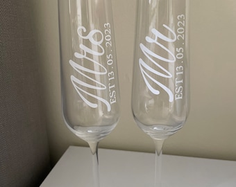 Personalized Champagne Glasses