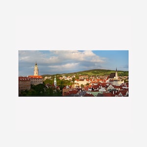 Cesky Krumlov Town, Czech Republic, Panorama, Wall Art, Digital Download, Travel, UNESCO’s World Heritage, Golden Hour, Photography