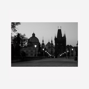 Charles Bridge, Prague, Czech Republic, Wall Art, 2:3 Ratio, Black and White photography, Travel, Europe