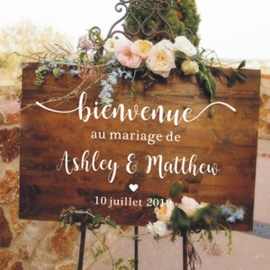 Custom Welcome Wedding Sign Decal | Bridal Shower Sign | Wedding Entrance Sign | Wedding Signage Decal | Wedding Decor | Mr and Mrs Sign
