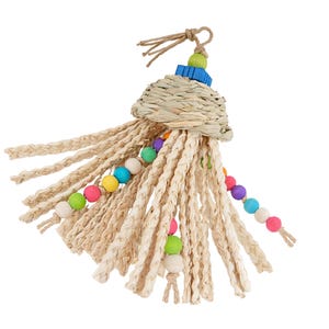 Parrot Palm Shredder Toy: Corn Husk, Seagrass & Bird-Safe Wood