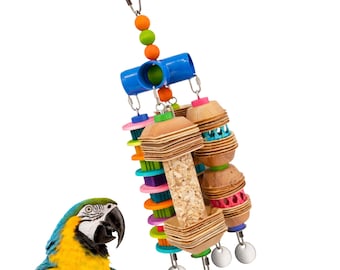 Gangly Jangly™ | Refillable bird toy platform toy loaded with palm shredders | Extra-Large