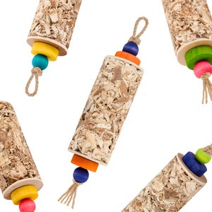 Parrot Palm Gnaw Blocks™ | Natural Palm Leaf Bird Toy Shredders - Set of 2