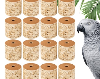 Bird Toy Parts | Mini Palm shredders | Round | Set of 16 | Small-Medium