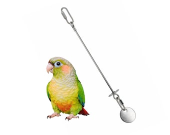 Jangly Pole™ | Refillable stainless steel bird toy pole | Medium
