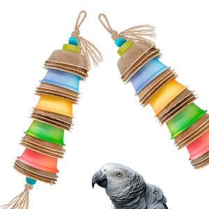 Parrot Palm Shredder Toys: Natural Bird-Safe Wood Chew Toy | Set of 2