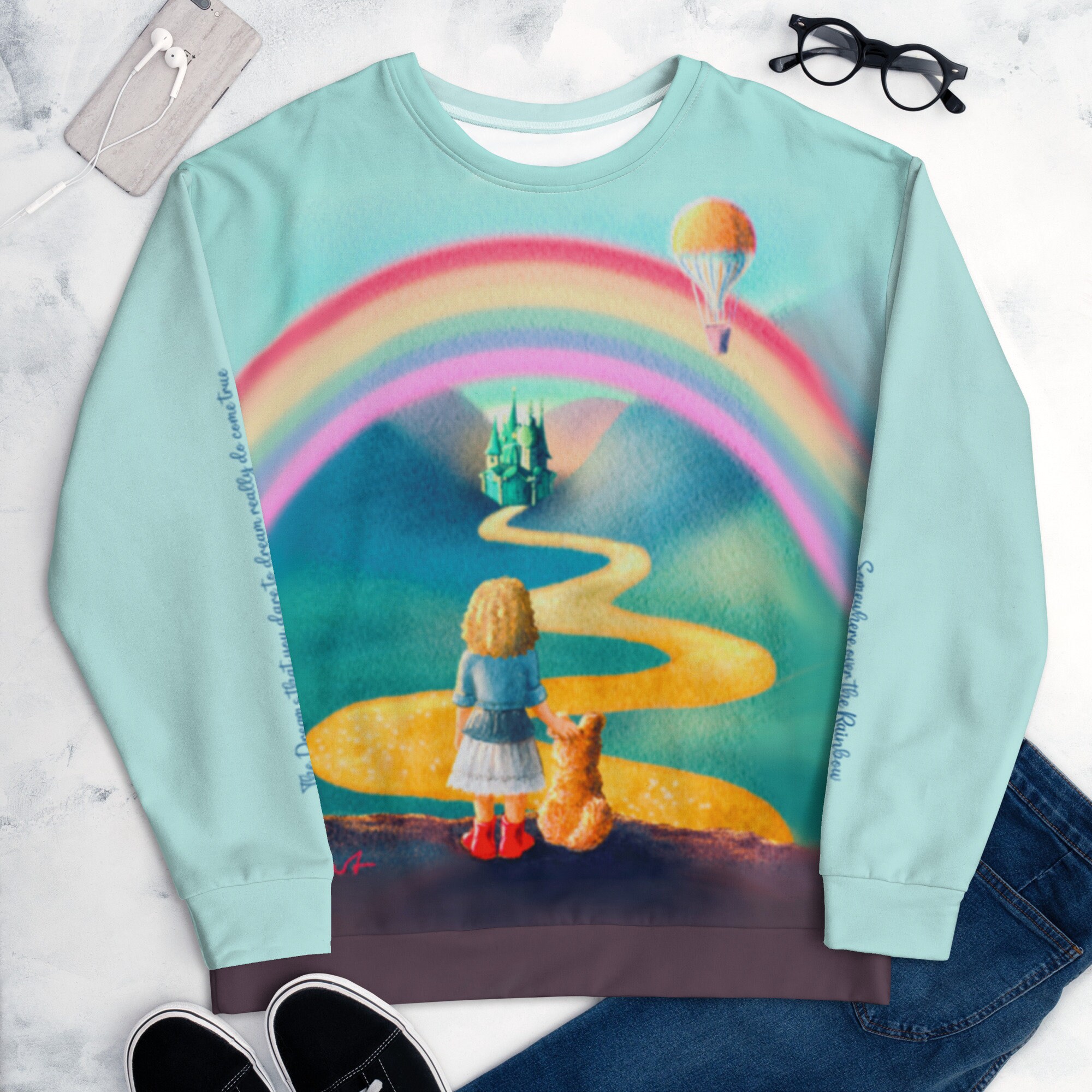 Unisex Somewhere Over the Rainbow Sweatshirt Wizard of Oz