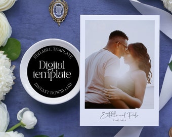 Customisable Save the date| Square save our dates| Save the date|Square wedding invite| Wedding stationery| Digital download|Canva wedding