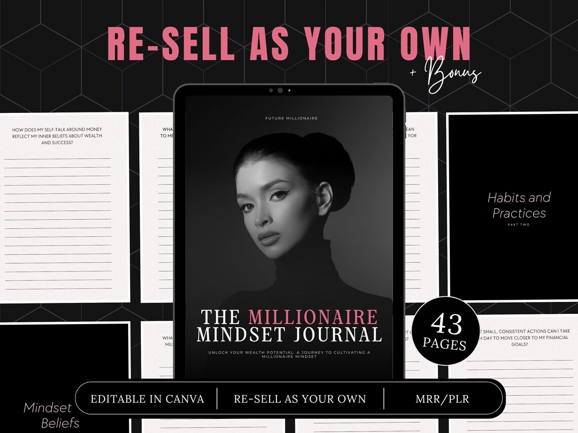 Millionaire Mindset Journal MRR, Master Resell Rights ,private Label ...