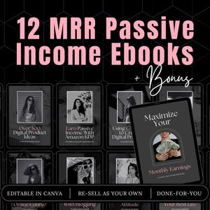 MRR Passive Income eBook Bundle, master resell rights, private label rights, plr ebook, PLR digital products, sell on etsy, DFY ebook