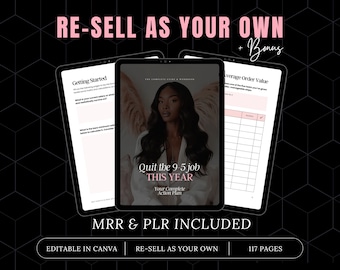 Quit The 9-5 Job eBook MRR, master resell rights, private label rights, plr ebook, PLR digital products, sell on etsy, DFY ebook
