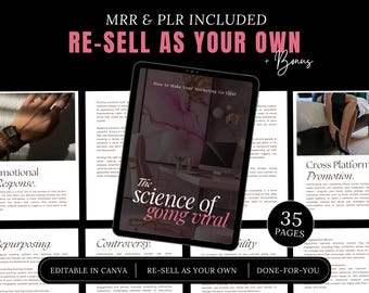 Science of Going Viral eBook MRR, master resell rights, private label rights, PLR ebook, PLR digital products, sell on etsy, dfy ebook
