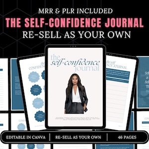 Self Confidence Journal MRR, Master Wiederverkaufsrechte, PLR digitale Produkte, PLR Planer, Eigenmarkenrechte, Verkaufen auf etsy, passives Einkommen