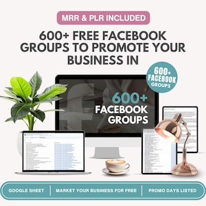600+ Facebook Promo Groups For Digital Marketing // Exclusive Facebook Groups List, Sell Digital Products on Facebook, Google Spreadsheets